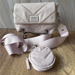 Steve Madden NYC Quilted Lilac Crossbody Purse Chic, Trendy Effortlessly Stylish